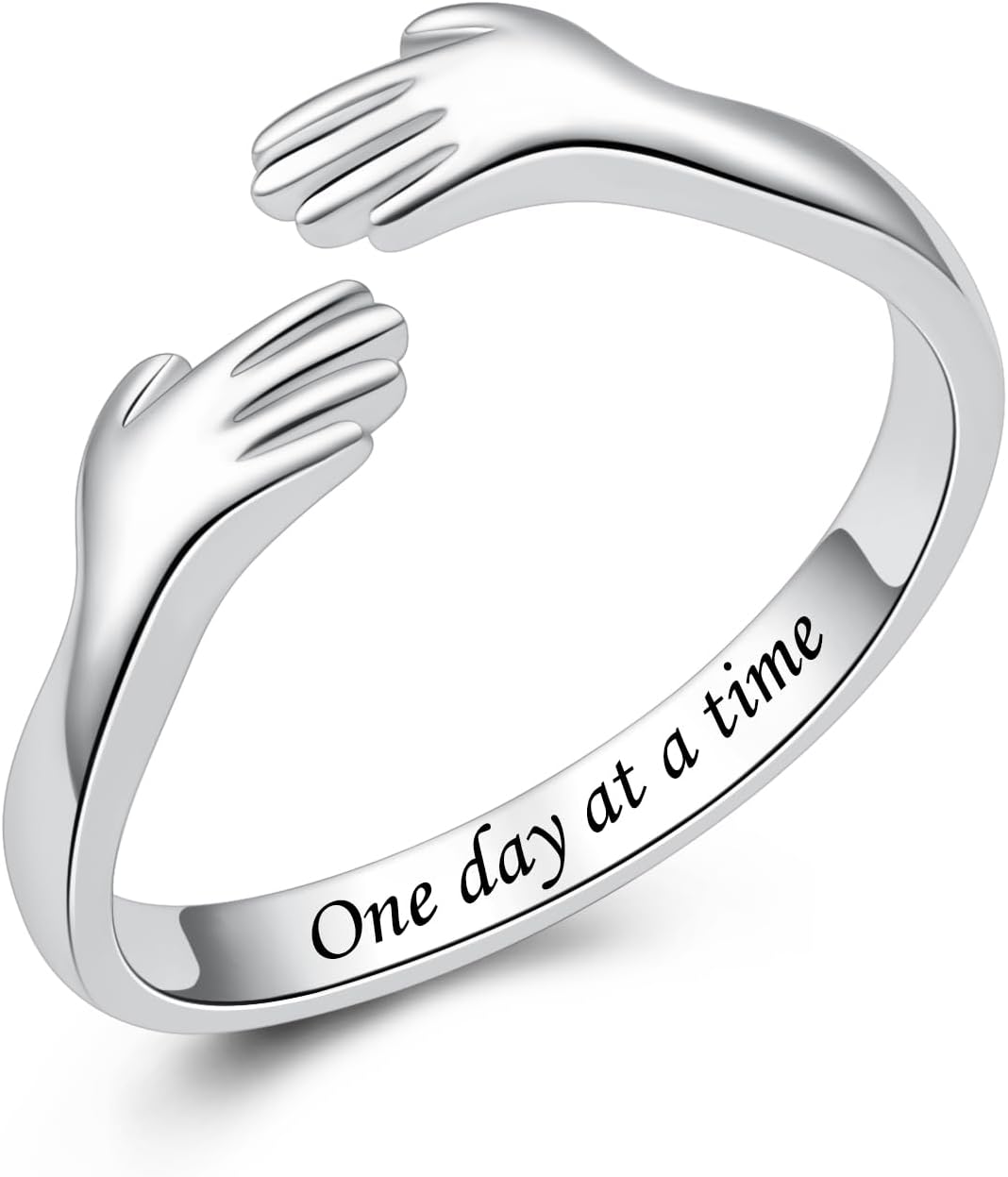 925 Sterling Silver Hugging Ring – view 2