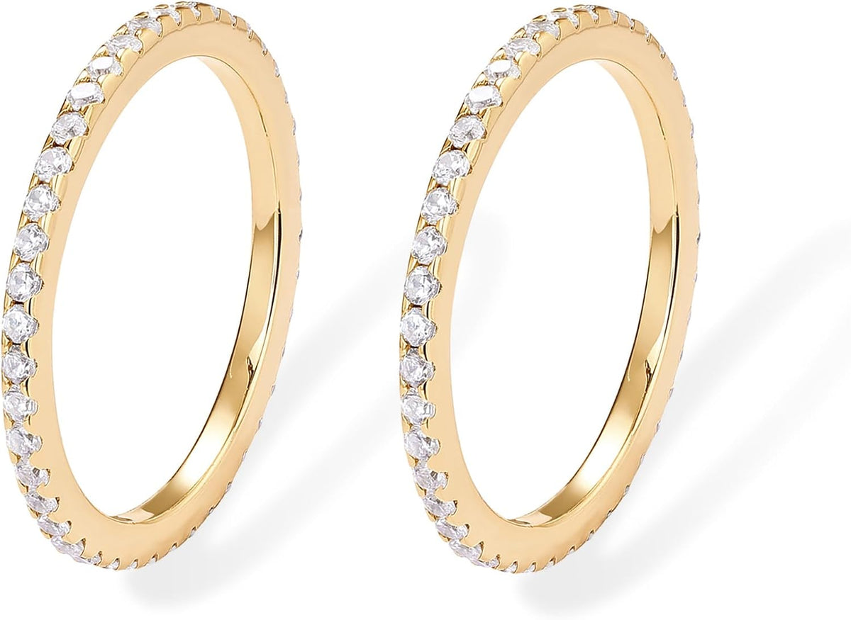 925 Sterling Silver CZ Eternity Band