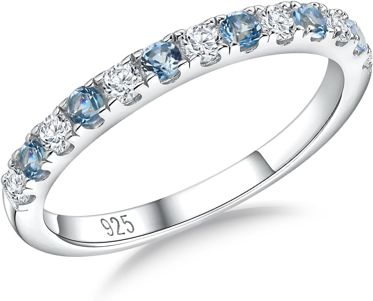 Birthstone Half Eternity Band – view 4