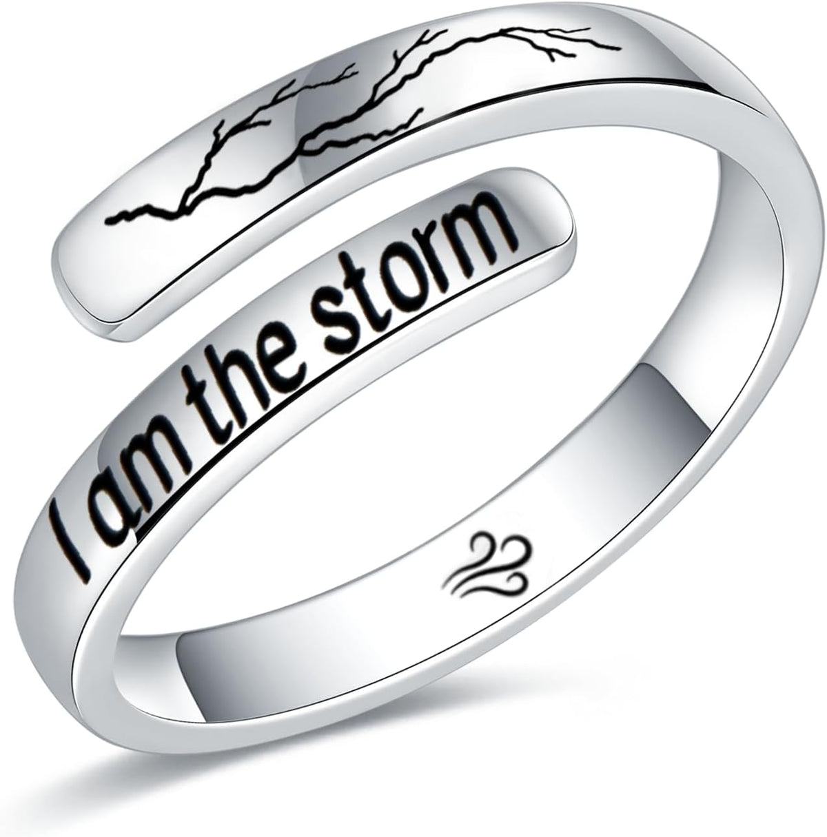 Sterling Silver Inspirational Ring, Slim Band – view 11