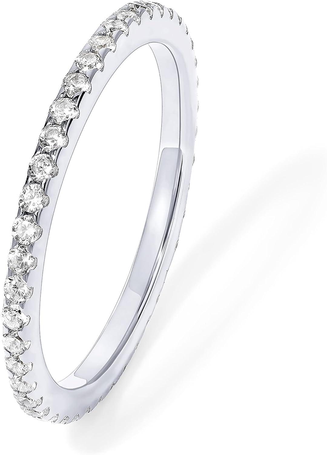 925 Sterling Silver CZ Eternity Band – view 3