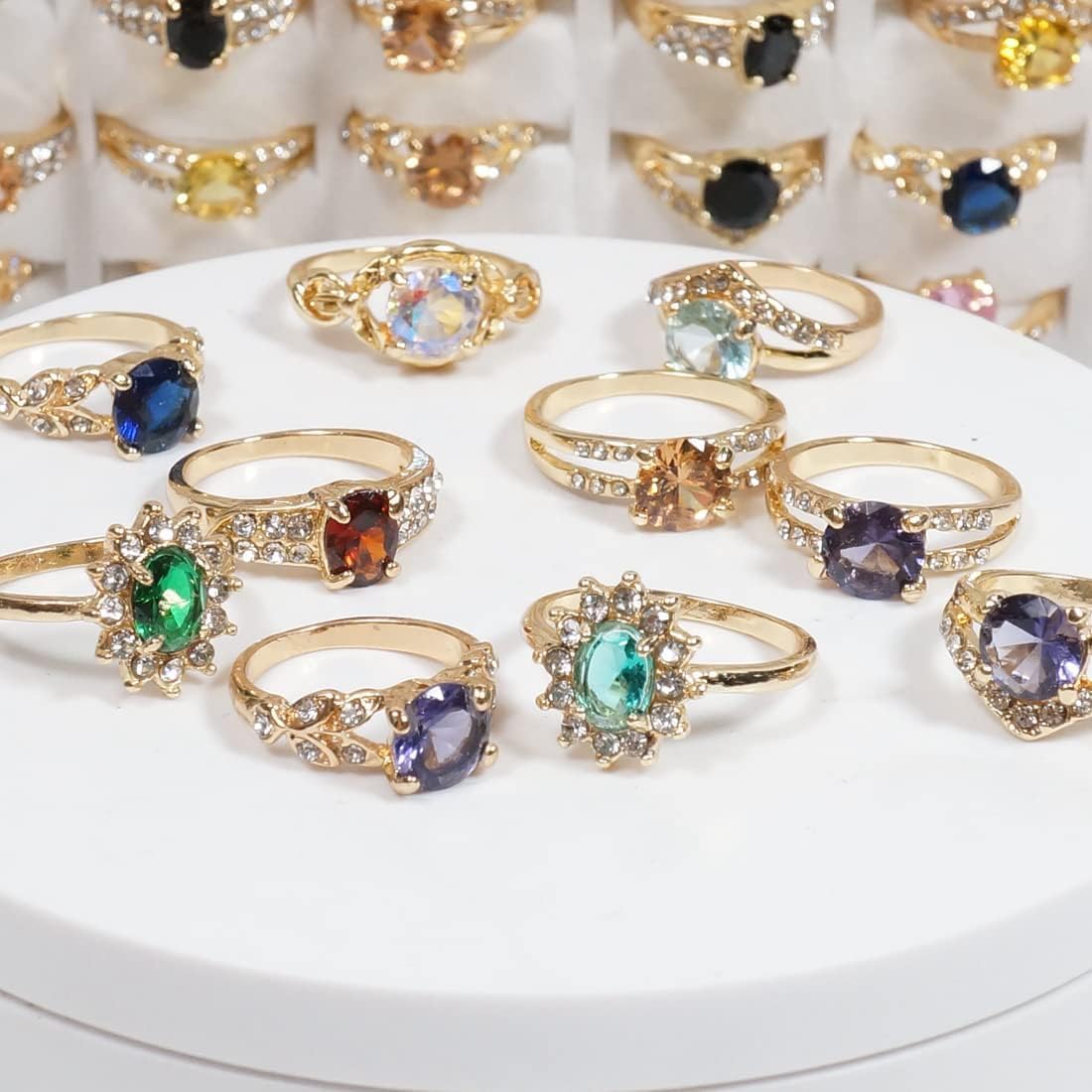 Rhinestone Ring Bundle
