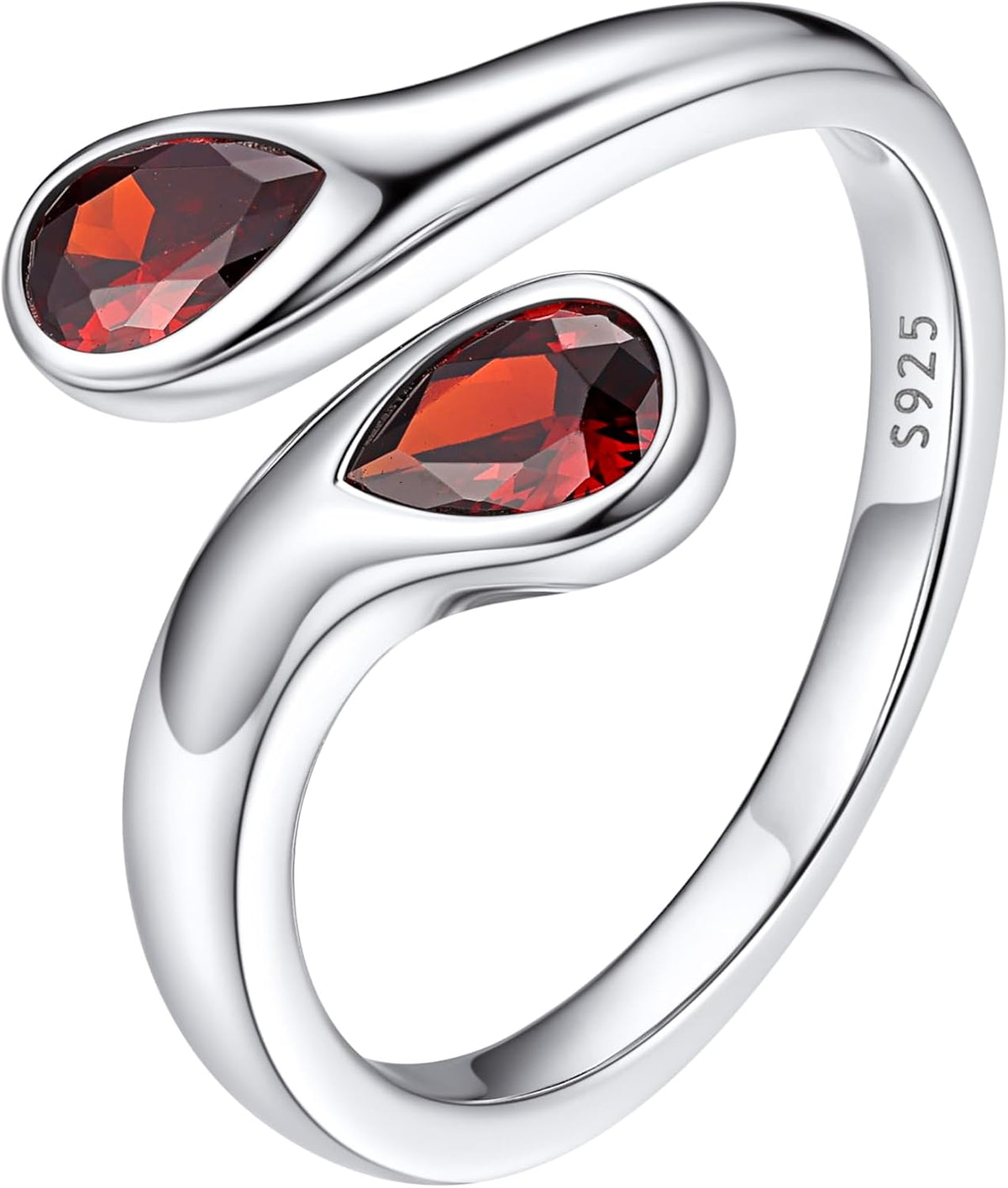 Sterling Silver Birthstone Teardrop Ring – view 24