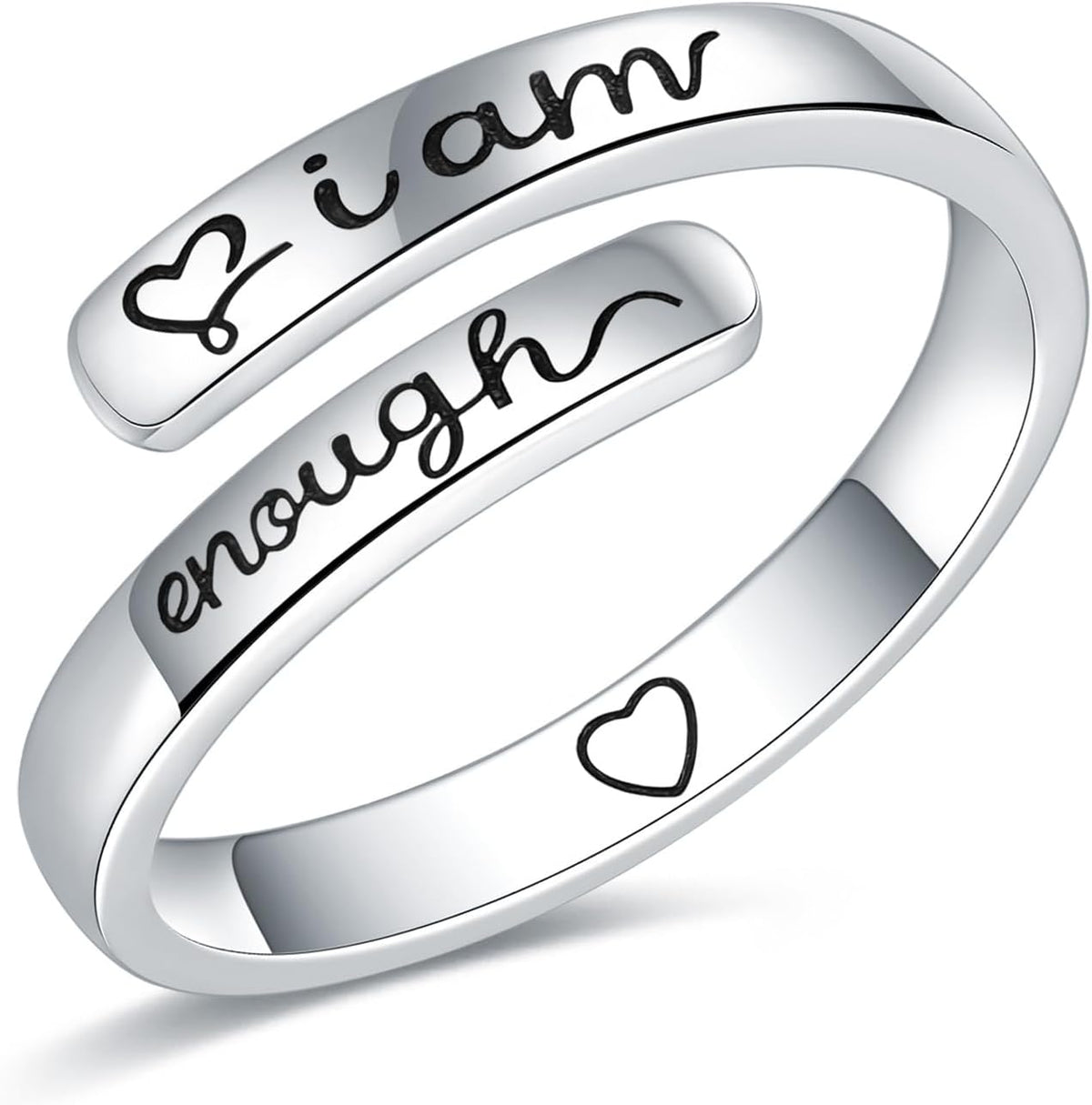 Sterling Silver Inspirational Ring, Slim Band – view 10