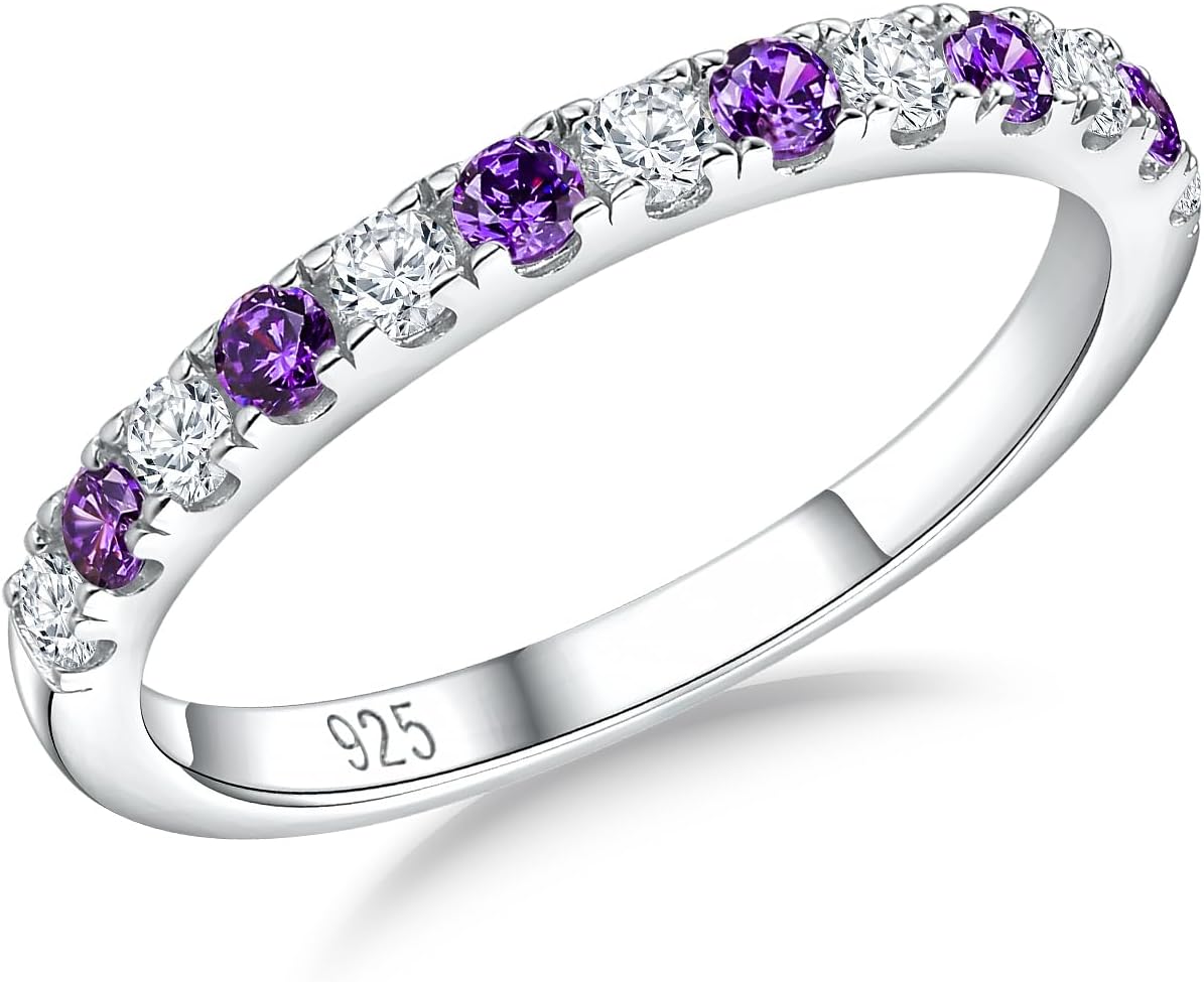 Birthstone Half Eternity Band – view 7