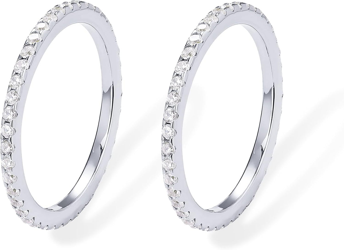 925 Sterling Silver CZ Eternity Band – view 9