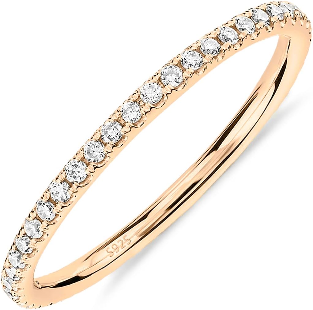 925 Sterling Silver CZ Eternity Band – view 4