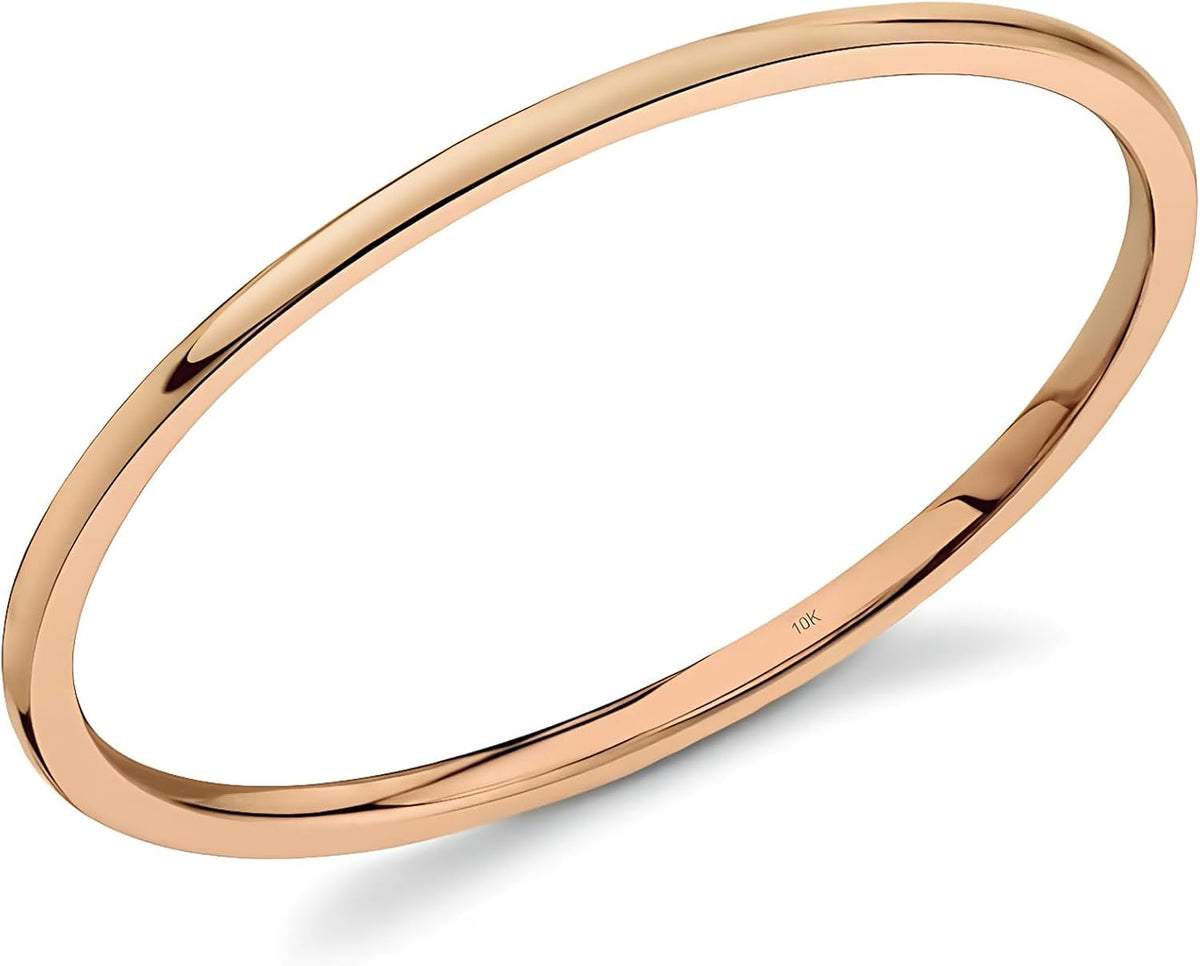10K Gold Comfort Fit Wedding Band - Light Weight Ring in 1 mm to 6 mm Widths and Yellow, White or Rose Gold for Daily We