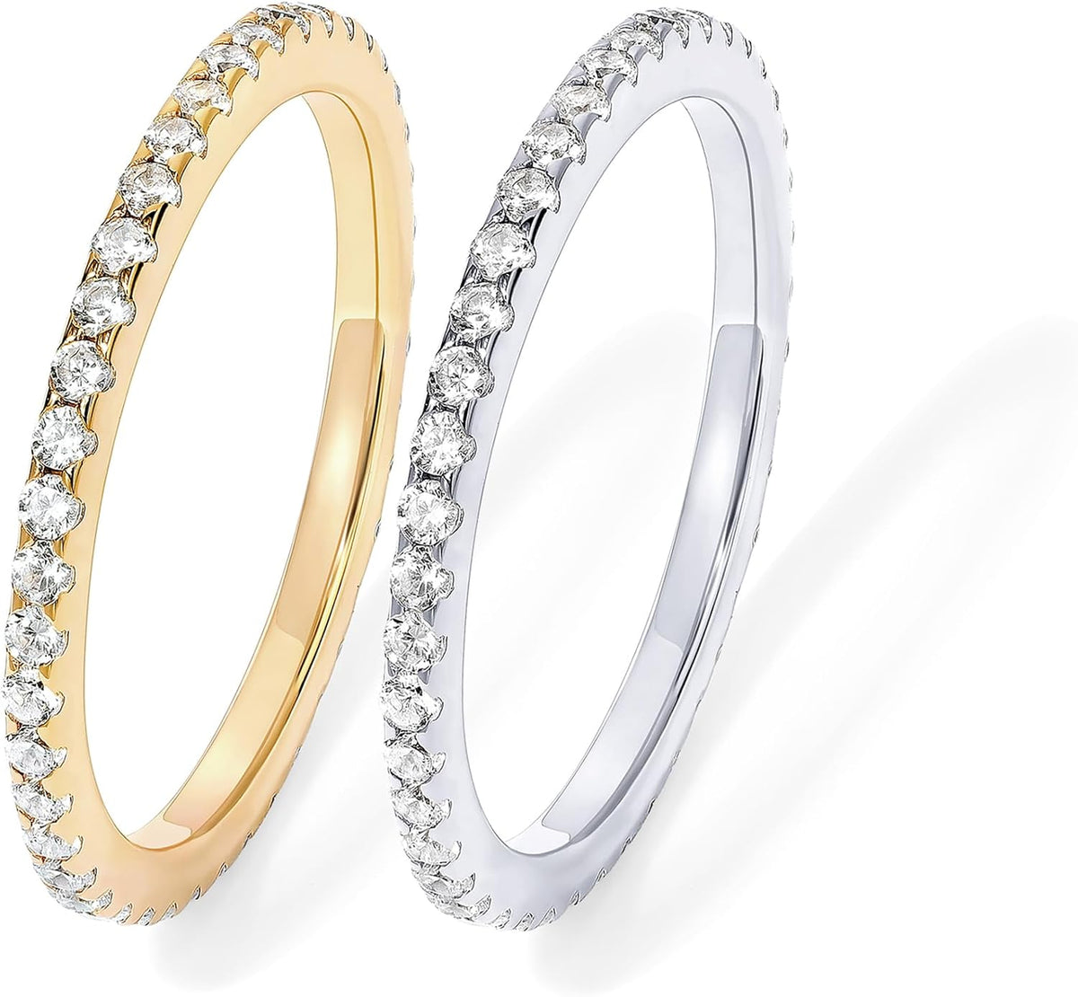 925 Sterling Silver CZ Eternity Band – view 2